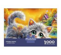 Puzzles Jigsaw 1000 Pièces Fluffy Kitten par Autumn Lake Puzzles 38x26cm/1000pcs pour Enfants Cadeau Jeu D'Intelligence Familial Bricolage Carton