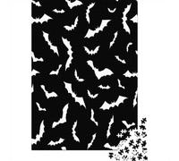 Puzzles Jigsaw 1000 Pièces Halloween Bats Motif Puzzles 52x38cm/1000pcs pour Adultes Et Enfants Cadeau Jeu D'Intelligence Familial DIY Carton