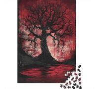 Puzzles Jigsaw 1000 Pièces Horreur Arbre Gothique Puzzles 52x38cm/1000pcs pour Adultes Et Enfants Cadeau Jeu D'Intelligence Familial Bricolage Carton