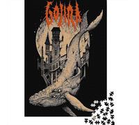 Puzzles Jigsaw 1000 Pièces Horreur du château des Baleines Puzzles 38x26cm/1000pcs pour Enfants Cadeau Jeu D'Intelligence Familial Bricolage Carton