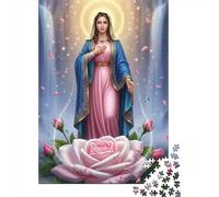 Puzzles Jigsaw 1000 Pièces Icône de la Vierge Marie Puzzles 52x38cm/1000pcs pour Adultes Et Enfants Cadeau Jeu D'Intelligence Familial DIY Carton