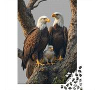 Puzzles Jigsaw 1000 Pièces La Famille Bald Eagles Puzzles 70x50cm/1000pcs pour Enfants Cadeau Jeu D'Intelligence Pression Réduite Bricolage Carton