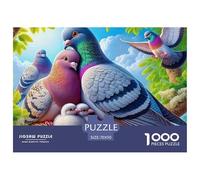 Puzzles Jigsaw 1000 Pièces La Famille Dove Puzzles 70x50cm/1000pcs pour Enfants Cadeau Jeu D'Intelligence Pression Réduite DIY Voitureton