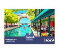 Puzzles Jigsaw 1000 Pièces Les canaux de Venise Puzzles 38x26cm/1000pcs pour Adultes Et Enfants Cadeau Jeu D'Intelligence Familial Bricolage Carton