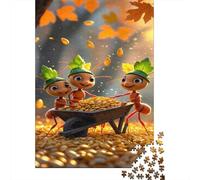 Puzzles Jigsaw 1000 Pièces Les Fourmis récoltent des graines Puzzles 70x50cm/1000pcs pour Enfants Cadeau Jeu D'Intelligence Pression Réduite Bricolage Carton