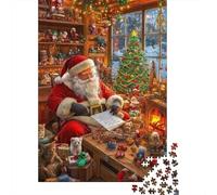 Puzzles Jigsaw 1000 Pièces Lettre de Lecture du Père Noël Puzzles 52x38cm/1000pcs pour Adultes Et Enfants Cadeau Jeu D'Intelligence Familial Bricolage Carton