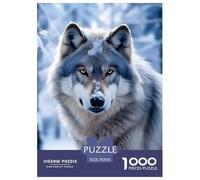 Puzzles Jigsaw 1000 Pièces Loup Puzzles 70x50cm/1000pcs pour Enfants Cadeau Animaux Jeu D'Intelligence Pression Réduite Bricolage Carton