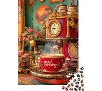 Puzzles Jigsaw 1000 Pièces Machine à café Vintage Puzzles 52x38cm/1000pcs pour Adultes Et Enfants Cadeau Jeu D'Intelligence Pression Réduite DIY Carton