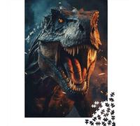 Puzzles Jigsaw 1000 Pièces Monstre du Rugissement des Dinosaures Puzzles 52x38cm/1000pcs pour Adultes Et Enfants Cadeau Jeu D'Intelligence Familial DIY Carton