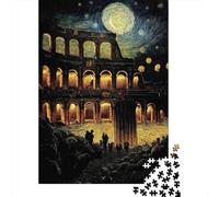 Puzzles Jigsaw 1000 Pièces Nuit du Colisée Romain Puzzles 38x26cm/1000pcs pour Enfants Cadeau Jeu D'Intelligence Familial Bricolage Carton