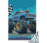 Puzzles Jigsaw 1000 Pièces Offroad Course de camions-Cartoon-Style-Animation Puzzles 52x38cm/1000pcs pour Adultes Et Enfants Cadeau Jeu D'Intelligence Familial Bricolage Carton