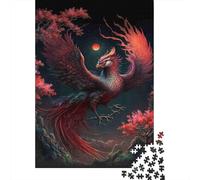 Puzzles Jigsaw 1000 Pièces Oiseau phénix Mythique Puzzles 70x50cm/1000pcs pour Enfants Cadeau Jeu D'Intelligence Pression Réduite DIY Carton