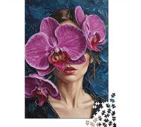Puzzles Jigsaw 1000 Pièces Orchidée Face Art Puzzles 52x38cm/1000pcs pour Enfants Cadeau Jeu D'Intelligence Pression Réduite Bricolage Carton