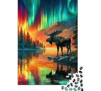 Puzzles Jigsaw 1000 Pièces Orignal Northern Lights Puzzles 38x26cm/1000pcs pour Adultes Et Enfants Cadeau Jeu D'Intelligence Pression Réduite Bricolage Carton