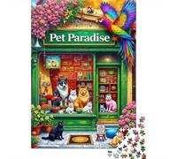 Puzzles Jigsaw 1000 Pièces Pet Paradise Boutique Puzzles 38x26cm/1000pcs pour Enfants Cadeau Jeu D'Intelligence Familial DIY Carton