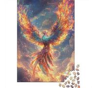 Puzzles Jigsaw 1000 Pièces Phoenix Oiseau feu Puzzles 38x26cm/1000pcs pour Adultes Et Enfants Cadeau Jeu D'Intelligence Pression Réduite DIY Carton