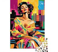 Puzzles Jigsaw 1000 Pièces Portrait d'art Pop Vibrant Puzzles 38x26cm/1000pcs pour Enfants Cadeau Jeu D'Intelligence Pression Réduite DIY Carton