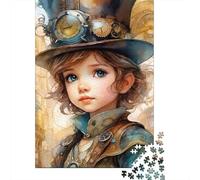 Puzzles Jigsaw 1000 Pièces Portrait d'enfant Steampunk Puzzles 70x50cm/1000pcs pour Enfants Cadeau Jeu D'Intelligence Pression Réduite DIY Carton