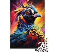 Puzzles Jigsaw 1000 Pièces Portrait d'oiseau coloré Puzzles 52x38cm/1000pcs pour Enfants Cadeau Jeu D'Intelligence Pression Réduite Bricolage Carton