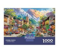Puzzles Jigsaw 1000 Pièces Rue Chinoise colorée avec des décorations d'escargot Puzzles 38x26cm/1000pcs pour Adultes Et Enfants Cadeau Jeu D'Intelligence Pression Réduite DIY Carton
