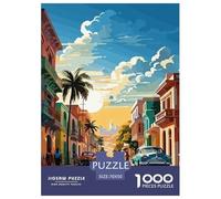 Puzzles Jigsaw 1000 Pièces Rue rétro Puzzles 70x50cm/1000pcs pour Enfants Cadeau Jeu D'Intelligence Pression Réduite Bricolage Carton