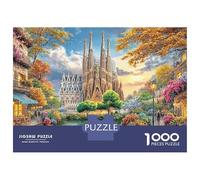 Puzzles Jigsaw 1000 Pièces Sagrada Familia par Le Canal Puzzles 70x50cm/1000pcs pour Enfants Cadeau Jeu D'Intelligence Pression Réduite DIY Carton