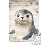 Puzzles Jigsaw 1000 Pièces Sceau bébé Puzzles 52x38cm/1000pcs pour Enfants Cadeau Jeu D'Intelligence Familial DIY Carton