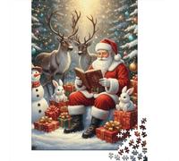 Puzzles Jigsaw 1000 Pièces Scène de Noël-Festive Holiday Illustration_1 Puzzles 70x50cm/1000pcs pour Enfants Cadeau Jeu D'Intelligence Familial DIY Carton