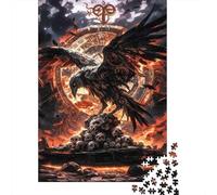 Puzzles Jigsaw 1000 Pièces Seigneur de Guerre Mythique Raven Puzzles 52x38cm/1000pcs pour Enfants Cadeau Jeu D'Intelligence Familial DIY Carton