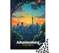 Puzzles Jigsaw 1000 Pièces Skyline de Johannesbourg Puzzles 70x50cm/1000pcs pour Adultes Et Enfants Cadeau Jeu D'Intelligence Pression Réduite Bricolage Carton