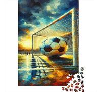 Puzzles Jigsaw 1000 Pièces SoccerGoalArtPeinture Puzzles 38x26cm/1000pcs pour Enfants Cadeau Jeu D'Intelligence Familial DIY Carton