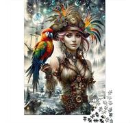 Puzzles Jigsaw 1000 Pièces Steampunk Reine Pirate Puzzles 38x26cm/1000pcs pour Adultes Et Enfants Cadeau Jeu D'Intelligence Pression Réduite Bricolage Carton