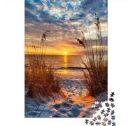 Puzzles Jigsaw 1000 Pièces Sunset Beach Scène Puzzles 70x50cm/1000pcs pour Enfants Cadeau Jeu D'Intelligence Familial DIY Carton