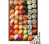 Puzzles Jigsaw 1000 Pièces Sushi Assortiment Assiette Puzzles 38x26cm/1000pcs pour Enfants Cadeau Jeu D'Intelligence Familial DIY Carton