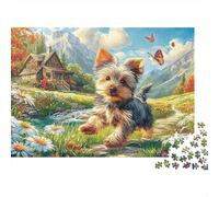Puzzles Jigsaw 1000 Pièces Terrier du Yorkshire Puzzles 38x26cm/1000pcs pour Adultes Et Enfants Cadeau Jeu D'Intelligence Familial DIY Carton