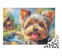 Puzzles Jigsaw 1000 Pièces Terrier du Yorkshire Puzzles 38x26cm/1000pcs pour Adultes Et Enfants Cadeau Jeu D'Intelligence Familial DIY Carton