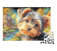 Puzzles Jigsaw 1000 Pièces Terrier du Yorkshire Puzzles 38x26cm/1000pcs pour Enfants Cadeau Jeu D'Intelligence Pression Réduite DIY Carton