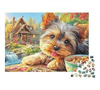 Puzzles Jigsaw 1000 Pièces Terrier du Yorkshire Puzzles 52x38cm/1000pcs pour Adultes Et Enfants Cadeau Jeu D'Intelligence Familial Bricolage Carton