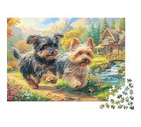 Puzzles Jigsaw 1000 Pièces Terrier du Yorkshire Puzzles 52x38cm/1000pcs pour Adultes Et Enfants Cadeau Jeu D'Intelligence Familial Bricolage Carton