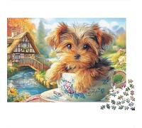 Puzzles Jigsaw 1000 Pièces Terrier du Yorkshire Puzzles 70x50cm/1000pcs pour Enfants Cadeau Jeu D'Intelligence Familial Bricolage Carton