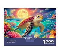 Puzzles Jigsaw 1000 Pièces Tortue Marine dans Les récifs coralliens Puzzles 70x50cm/1000pcs pour Enfants Cadeau Jeu D'Intelligence Familial Bricolage Carton