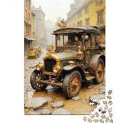 Puzzles Jigsaw 1000 Pièces Voiture Vintage Steampunk Puzzles 52x38cm/1000pcs pour Enfants Cadeau Jeu D'Intelligence Pression Réduite Bricolage Carton