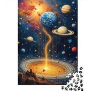 Puzzles Jigsaw 1000 Pièces Voyage planète Cosmique Puzzles 38x26cm/1000pcs pour Adultes Et Enfants Cadeau Jeu D'Intelligence Pression Réduite DIY Carton