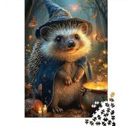 Puzzles Jigsaw 1000 Pièces Wizard Hedgehog Fantasy Puzzles 70x50cm/1000pcs pour Adultes Et Enfants Cadeau Jeu D'Intelligence Familial DIY Carton