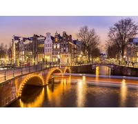 Puzzles Jigsaw from Photos 1000 Pieces for Adults Teen,Personalised Puzzle Bridges Amsterdam Netherlands (38x52cm)