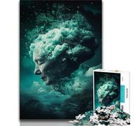 Puzzles Jigsaw Storm Brain pour Adolescents avec pièces de Formes aléatoires entièrement emboîtables pour Les Enfants de 14 Ans et Plus (50x75cm)