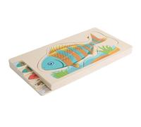 Puzzles,Jouet Casse-Tête Éducatif en Forme de Poisson pour l'Apprentissage | Puzzles Éducatifs en Bois,pour Les Garçons Et Filles Durant Les Fêtes Et
