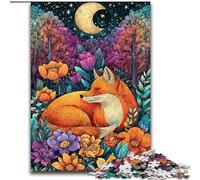Puzzles Jungle Fox pour Adultes 1000 pièces, Jeux éducatifs à Faire soi-même avec Affiche et fiche de Questions (à partir de 14 Ans) (26x38cm)
