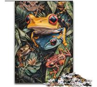 Puzzles Jungle Frog pour Adultes, Jeux stimulants, Chaque pièce est Unique - Jeu Familial Stimulant 50x75cm