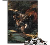Puzzles Jungle Wild Black Panther 1000 pièces pour Adultes, Jeu Stimulant, Chaque pièce est Unique - Jeu Familial Stimulant (26x38cm)